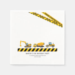 Guardanapo De Papel Decoração do Partido do Truck Toque de Construção