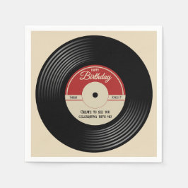 Guardanapo De Papel Decoração do Tema da Música Vintage Personalizada