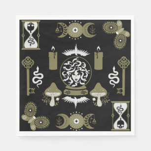 Guardanapo De Papel Decoração estética Witchcore