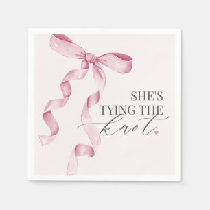 Guardanapo De Papel Decoração para Chá de Noiva Laço Rosa Unindo laços