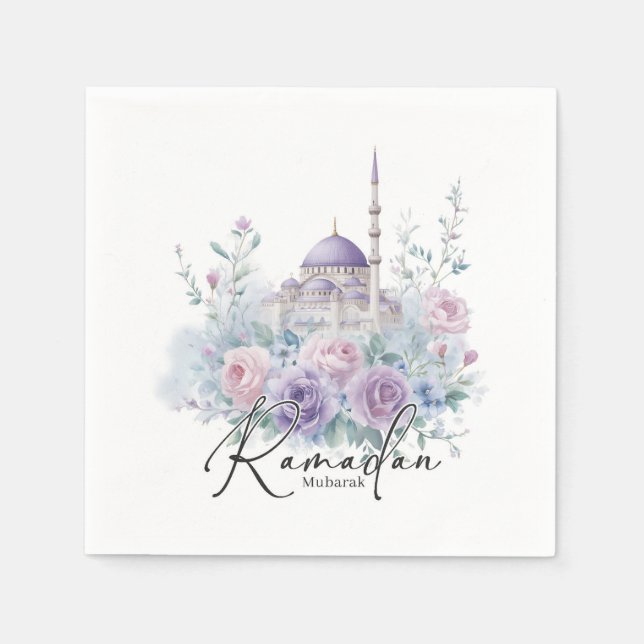 Guardanapo De Papel Decoração Personalizada de Festa Islâmica Ramadan  (Frente)