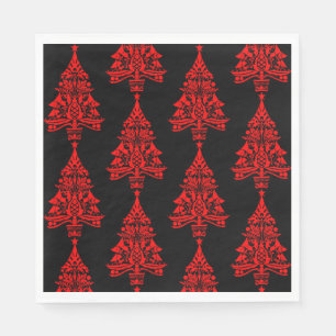 Guardanapo De Papel Decorações das árvores de Natal nórdicas escandina