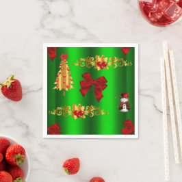 Guardanapo De Papel Decorações de Natal Em Verde
