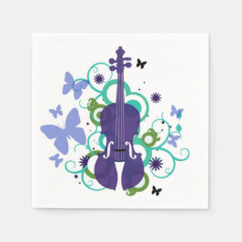 Guardanapo De Papel Decorações do Partido Violino-Napkins