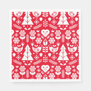 Guardanapo De Papel Decorações Nórdicas de Natal Escandinavo