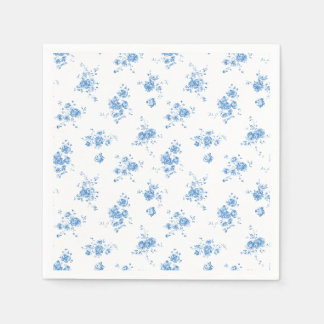 Guardanapo De Papel Decoupage Floral de Rosa Azul Vintage Cottagecore