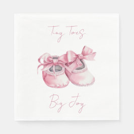 Guardanapo De Papel Dedos pequeninos. Grande Alegria. É uma Garota.