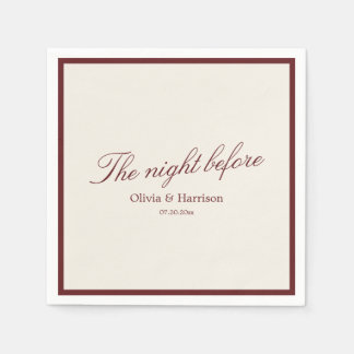 Guardanapo De Papel Deep Wine Old Money Rehearsal Dinner Napkin