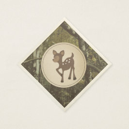 Guardanapo De Papel Deer Camo Chá de fraldas Napkins