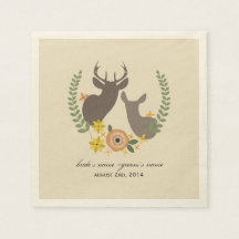 Deer + Orange Floral Wedkins