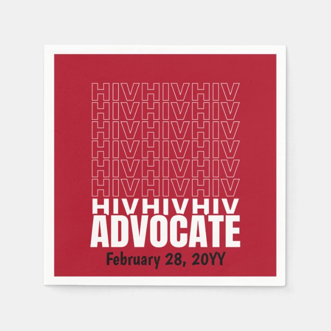Guardanapo De Papel Defensor da HIV HIV HIV (Frente)