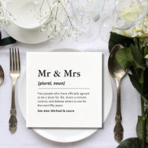 Definição Personalizada de Casamento Mr e Mrs Mode