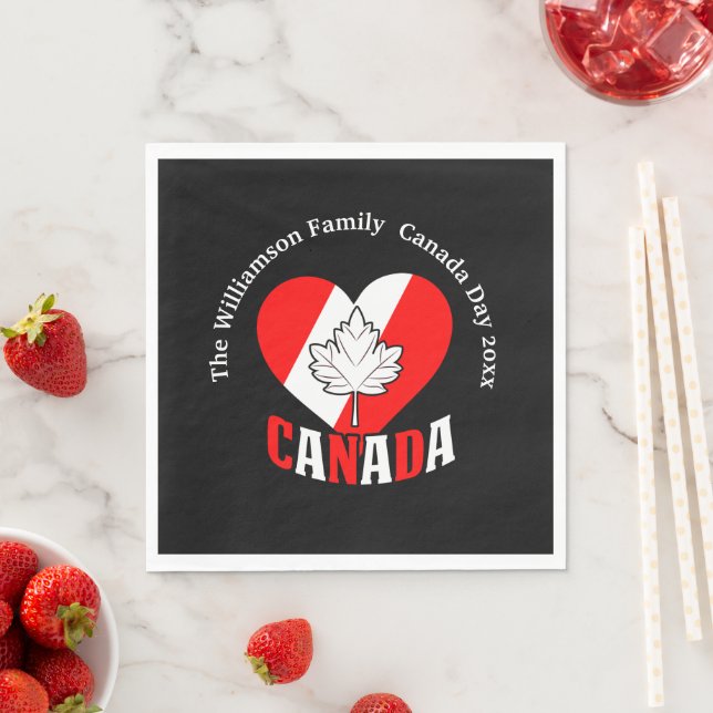 Guardanapo De Papel Definições de Festa no Dia do Canadá Personalizar  (Insitu)