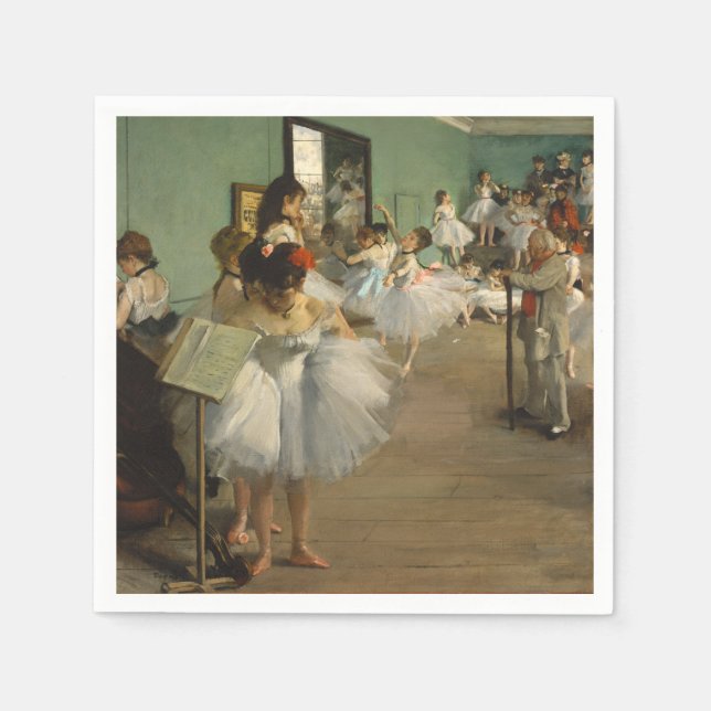 Guardanapo De Papel Degas Dance Class Ballet Dancers Ballerina Art (Frente)