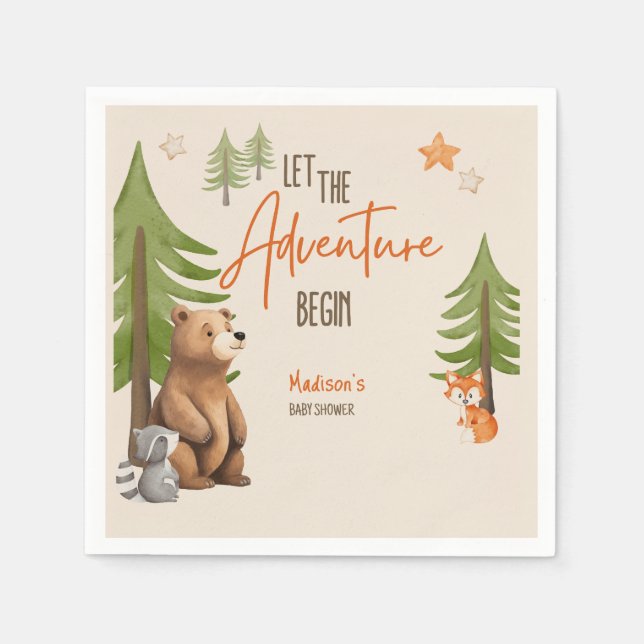 Guardanapo De Papel Deixe a aventura começar (Frente)