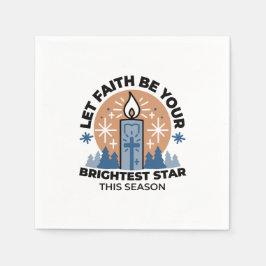 Guardanapo De Papel Deixe a fé brilhar: tema do inverno