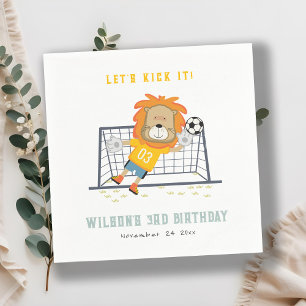 Guardanapo De Papel Deixe-me Kick Lion Goalkeeper Aniversário de crian