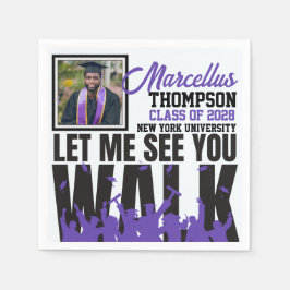 Guardanapo De Papel Deixe-me ver você caminhando | Foto de Graduação e
