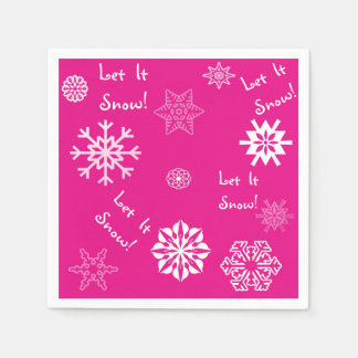 Guardanapo De Papel Deixe-O Neve Quente Rosa