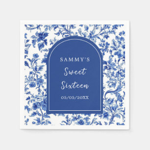 Guardanapo De Papel Delft Azul Antigo Chinoiserie Sweet Sixteen