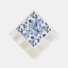 Guardanapo De Papel Delft Blue Bird 🐦 floral French Country Sctoll