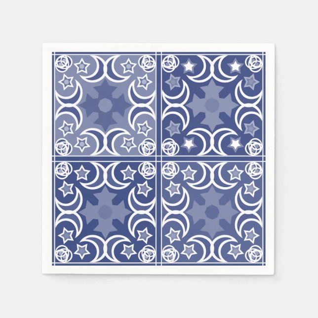 Guardanapo De Papel Delft tile ethnic national Dutch pattern   (Frente)