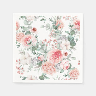 Guardanapo De Papel Delicar o papel branco floral Napkin.