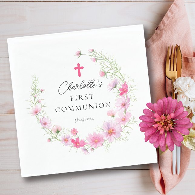 Guardanapo De Papel Delicar Petals Primeira Comunhão (Criador carregado)