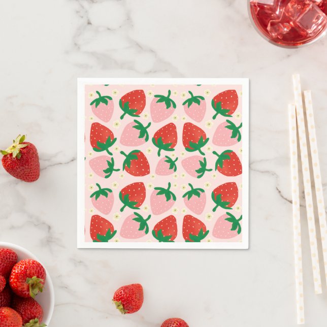 Guardanapo De Papel Delícias de Frutas  Rosa Suave (Insitu)