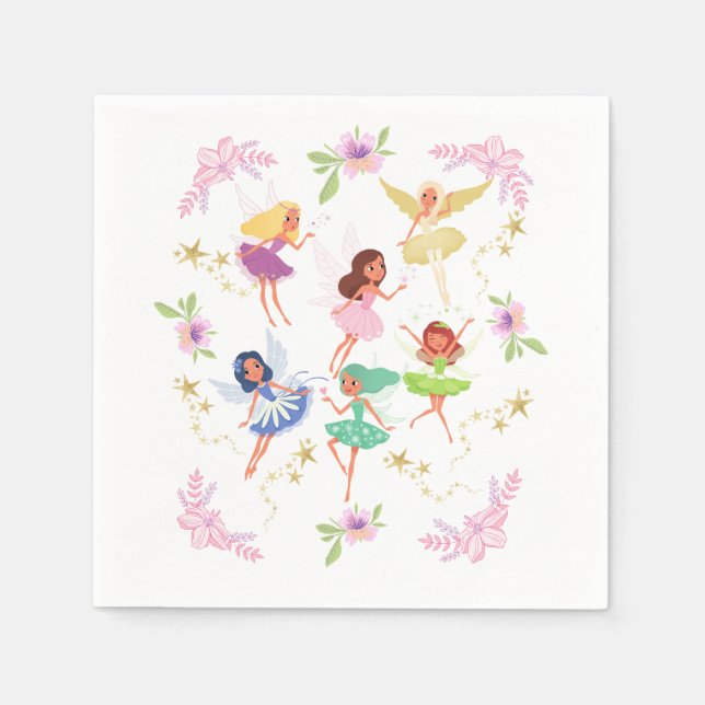 Guardanapo De Papel Delicioso Jardim das Fadas Papel Napkins (Frente)