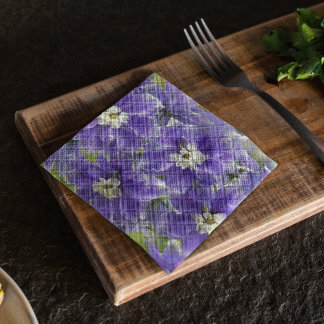 Guardanapo De Papel Delphinium Floral Roxo