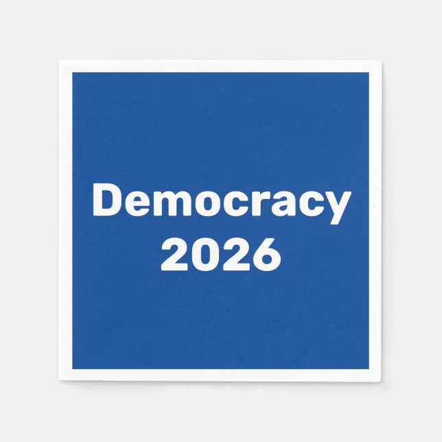 Guardanapo De Papel Democracia 2026 Eleições de Médio Prazo (Frente)