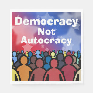Guardanapo De Papel Democracia Não Autocracia