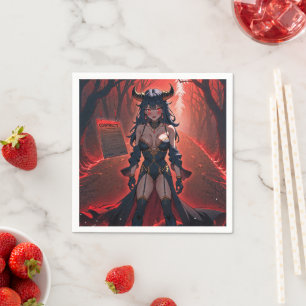 Guardanapo De Papel Demonessa com Contato em Encruzilhada, Anime Demon