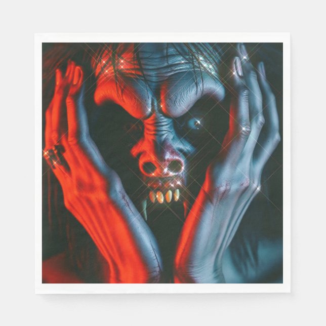 Guardanapo De Papel Demônio grito (Frente)