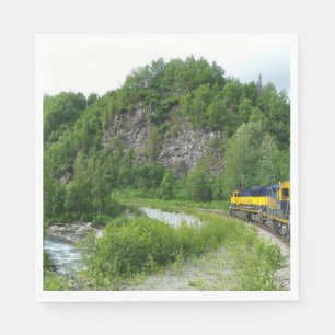 Guardanapo De Papel Denali Express Trem de Férias Fotografia no Alasca