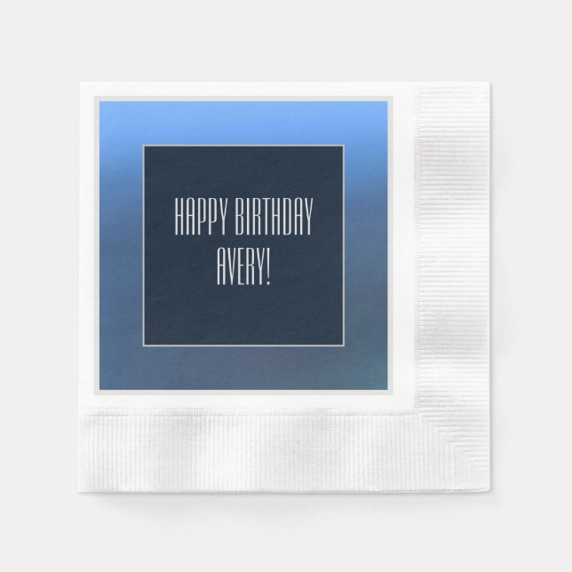 Guardanapo De Papel Denim Blues Paper Napkin (Frente)