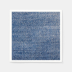 Guardanapo De Papel Denim Jeans Azuis Textos Escuros