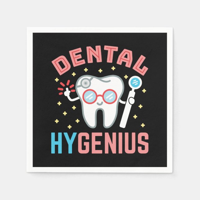 Guardanapo De Papel Dental Hygenius Funny Hygienist RDH (Frente)