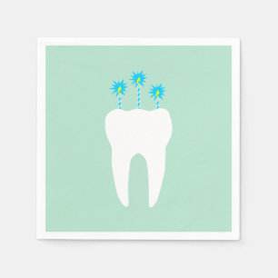 Guardanapo De Papel Dente da celebração com velas