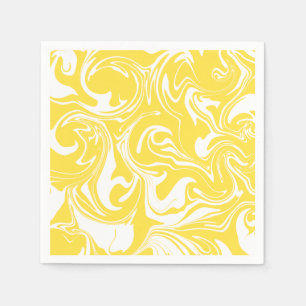 Guardanapo De Papel Derramar - Amarelo limão e branco