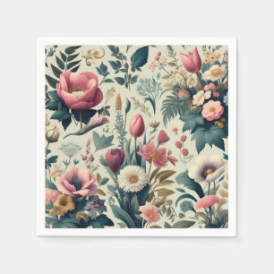 Guardanapo De Papel Descubra o Padrão Botânico Floral de Primavera Inc