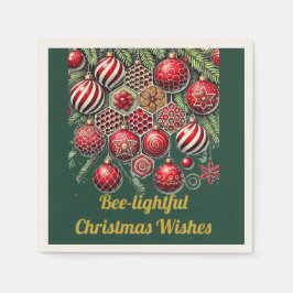Guardanapo De Papel Desejos natalícios leves das abelhas - Enfeites de