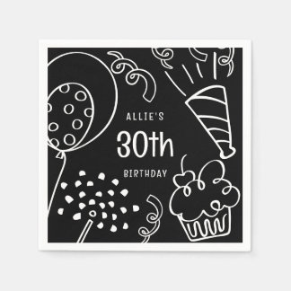 Guardanapo De Papel Desenha à mão qualquer Festa de aniversário de ida