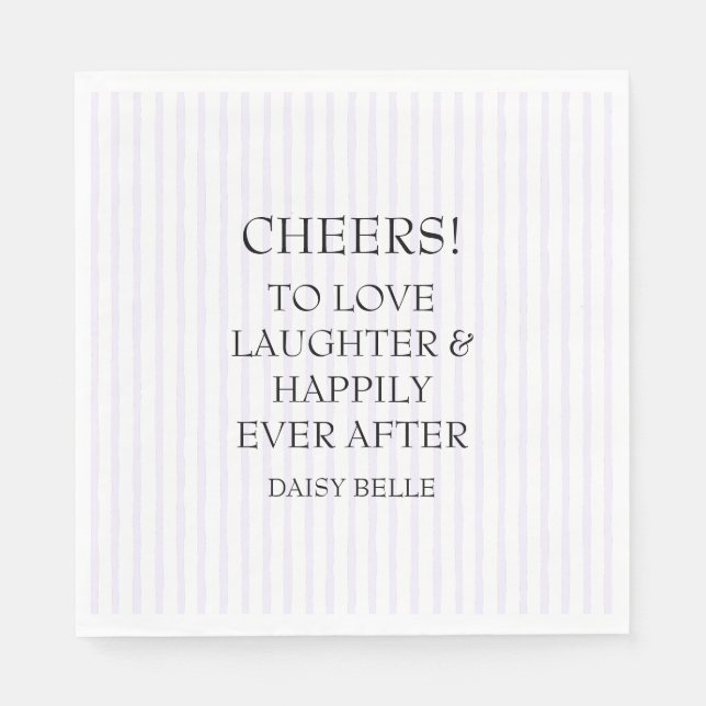 Guardanapo De Papel Desenho à Mão Casamento Rosa Roxo (Frente)