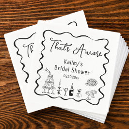 Guardanapo De Papel Desenho à Mão Preto É o Amor Festa de Chá de Noiva