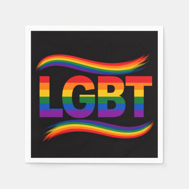Guardanapo De Papel Desenho Arco-íris Orgulho LGBT (Frente)