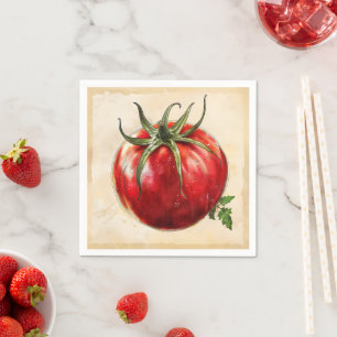 Guardanapo De Papel Desenho Da Velha Escola De Tomate