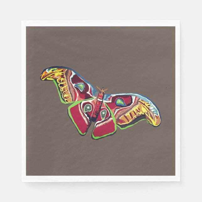 Guardanapo De Papel Desenho de Arte da Borboleta (Frente)