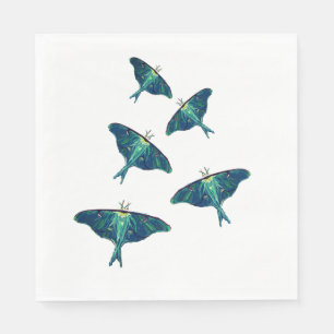 Guardanapo De Papel Desenho de Arte de Borboleta Azul